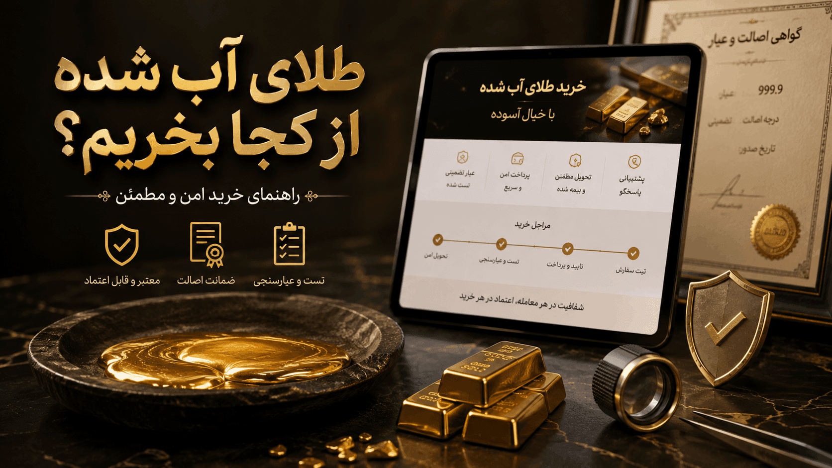 طلای آب شده از کجا بخریم؟